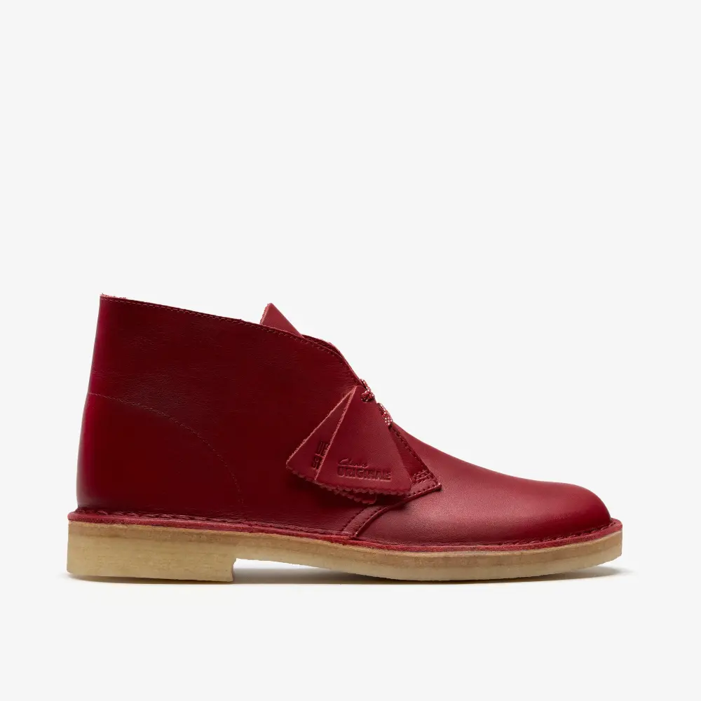 Mens Desert Boot Dark Red Leather online