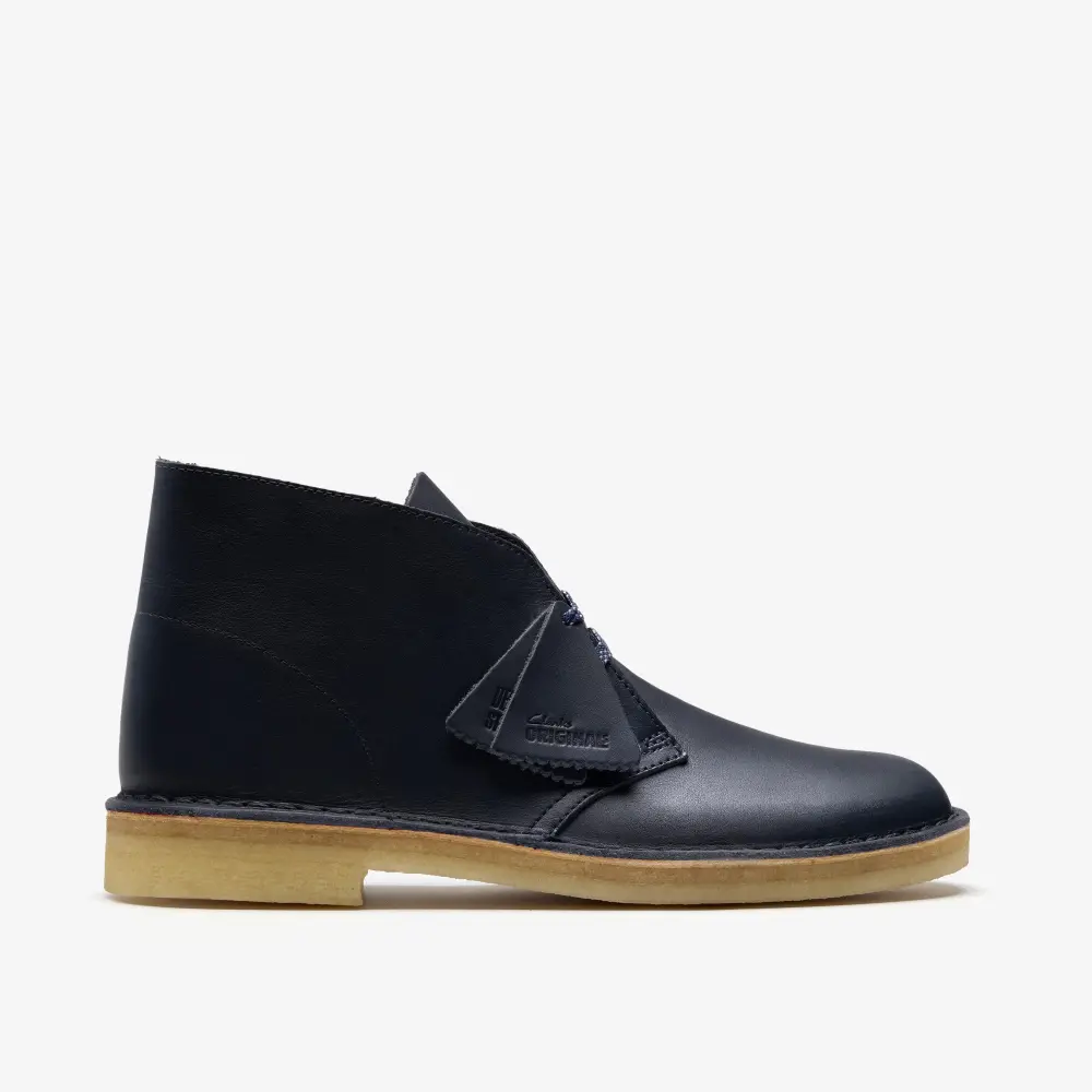 Mens Desert Boot Navy Leather Desert Chukka online
