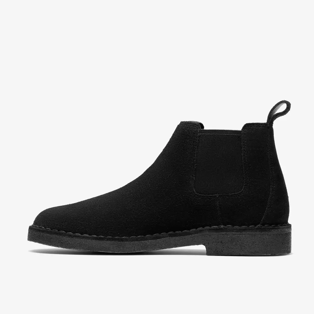 Mens Desert Chelsea Black Suede Boots online