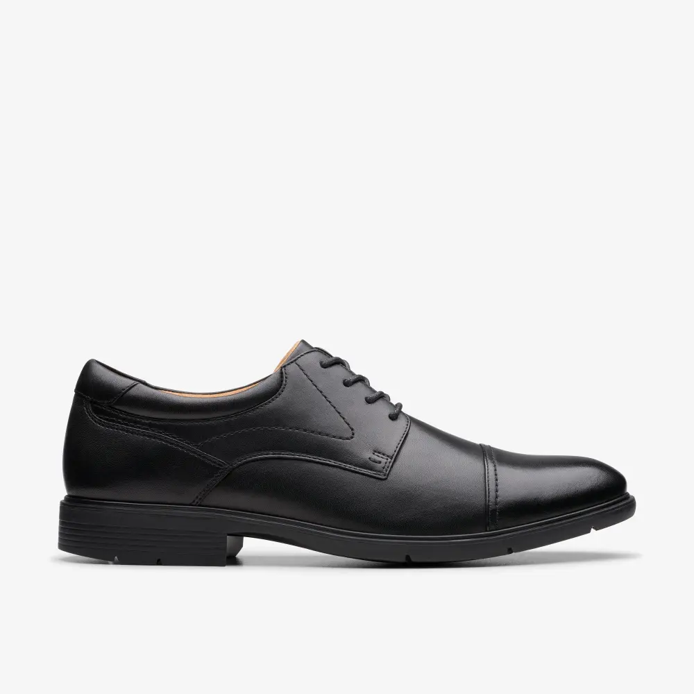 Men’s Eldredge Cap Black Leather Oxford Shoes Clarks online