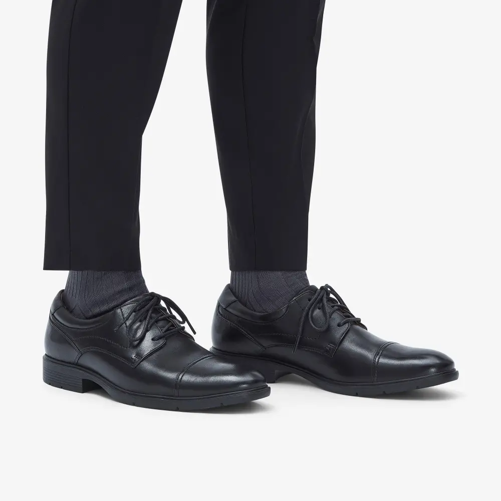 Men’s Eldredge Cap Black Leather Oxford Shoes Clarks online