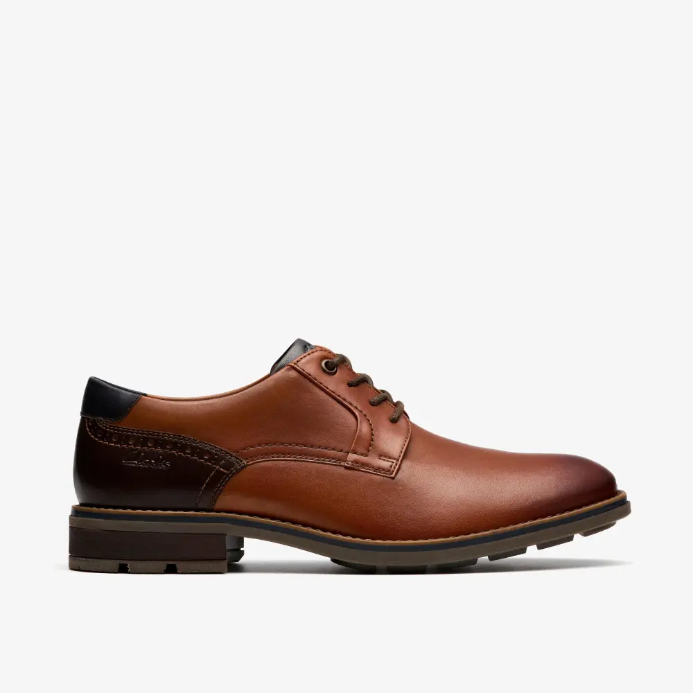 Mens Emmet Plain Tan Leather Shoes online