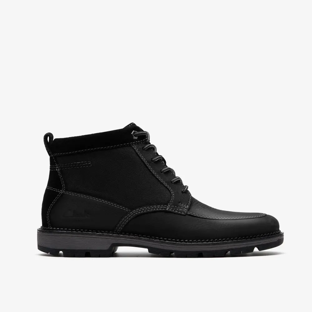 Mens Maplewalk Rise Black Leather Ankle Boots online