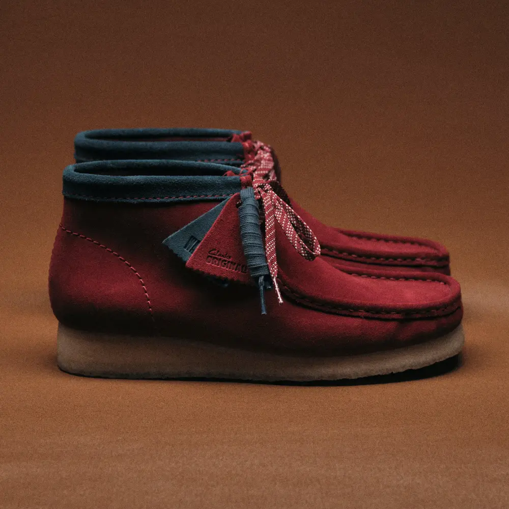 Mens Wallabee Boot Dark Red Suede Boots Clarks online