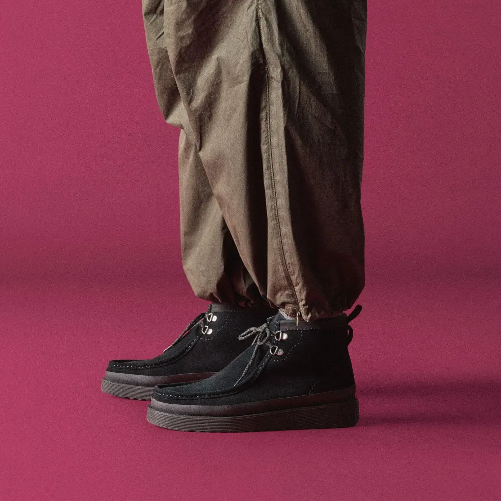 Mens Wallabee FTR2 Hi Black Suede online