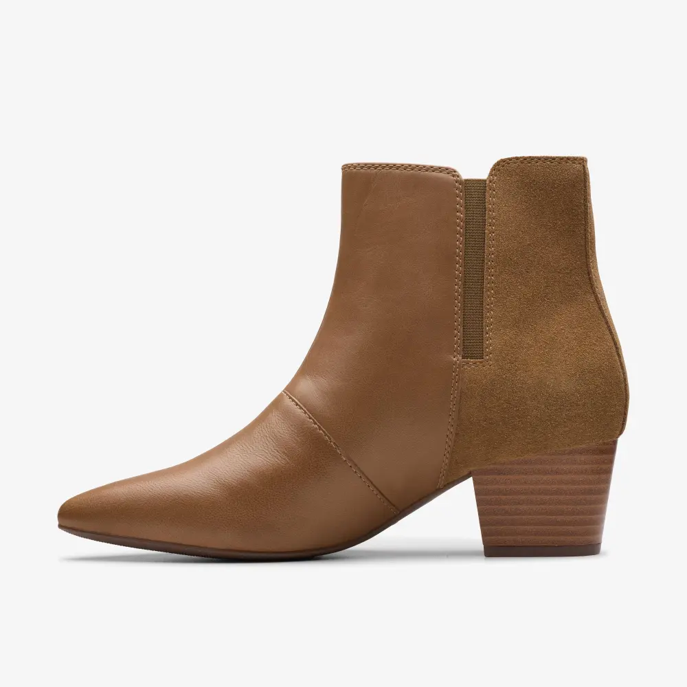 Womens Ellanie Vibe Taupe Leather Ankle Boots online