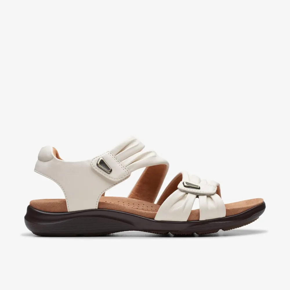 Women’s Kitly Ave Off White Leather Flat Sandals online