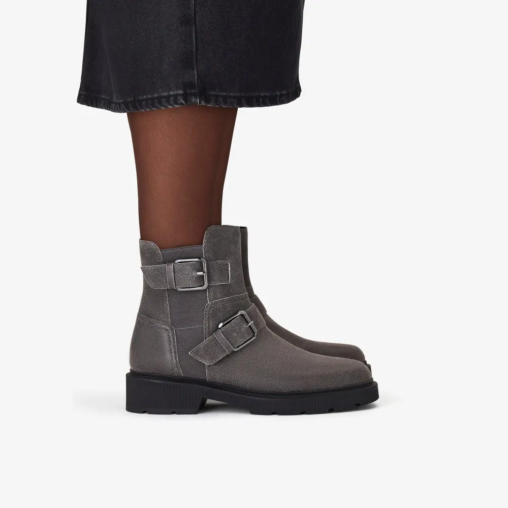 Womens Lauryl Bay Dark Grey Leather Ankle Boots online