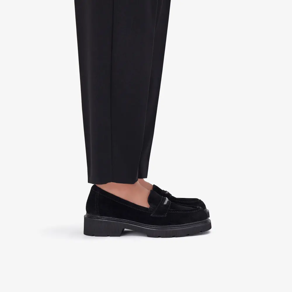 Womens Lauryl Step Black Suede Slip-Ons online