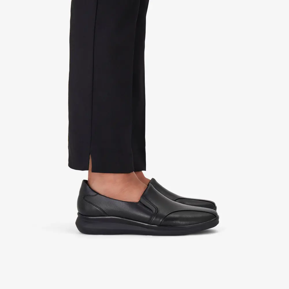 Womens Lynell Edge Black Leather Loafers online