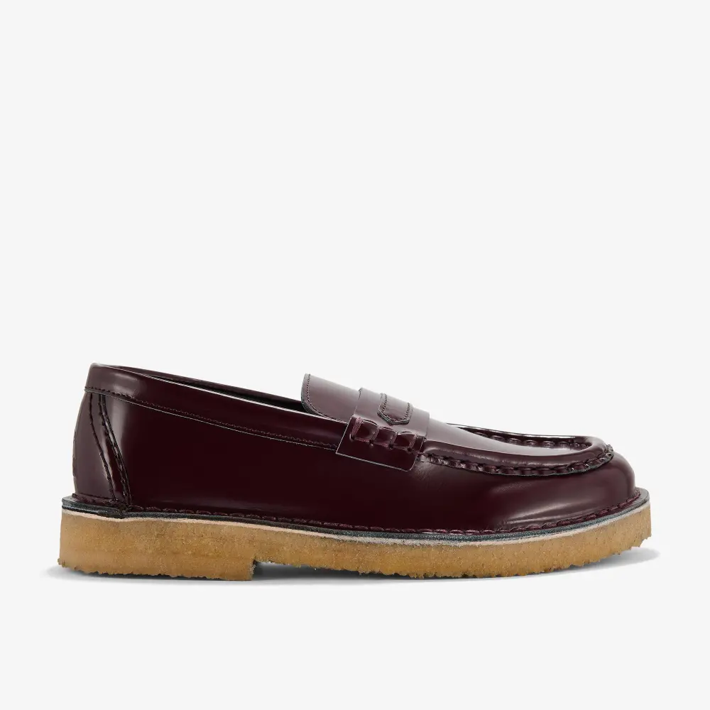Womens Nomad Loafer. Wine Patent Shoes online