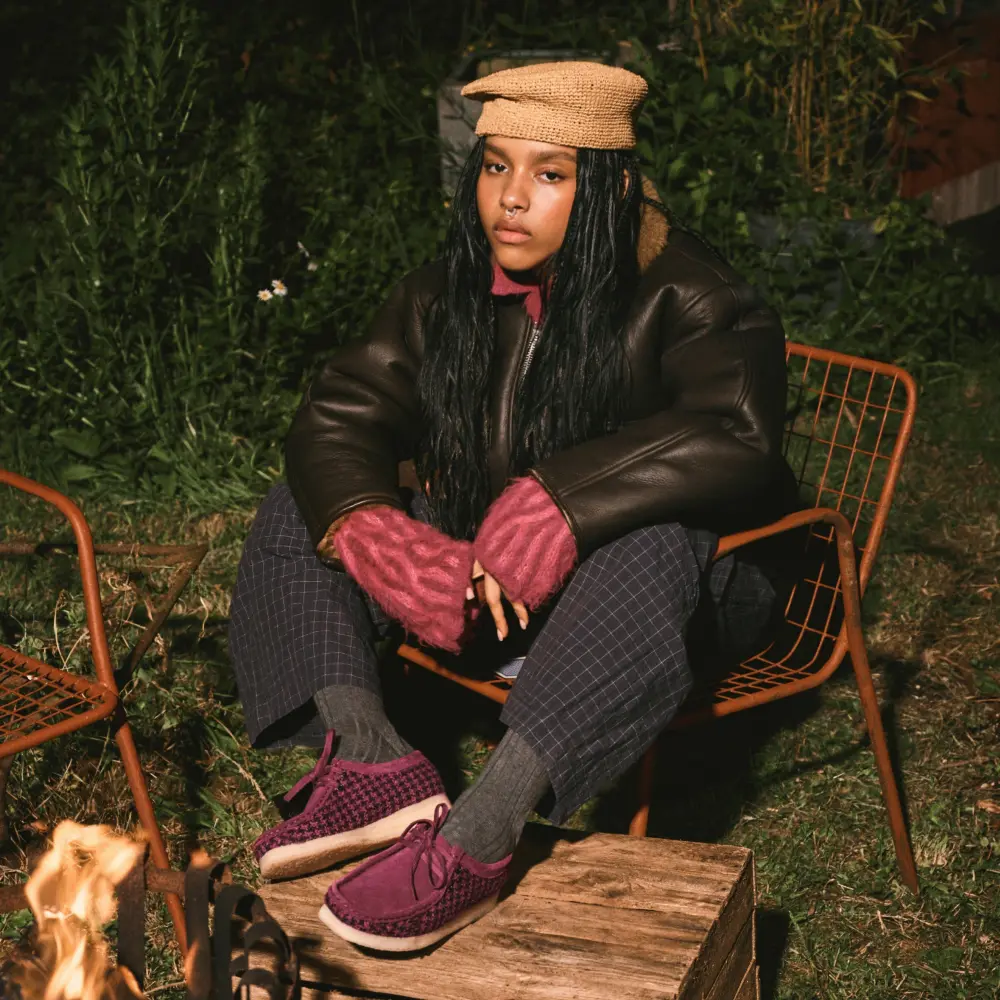 Womens Purple Tweed Wallabees online