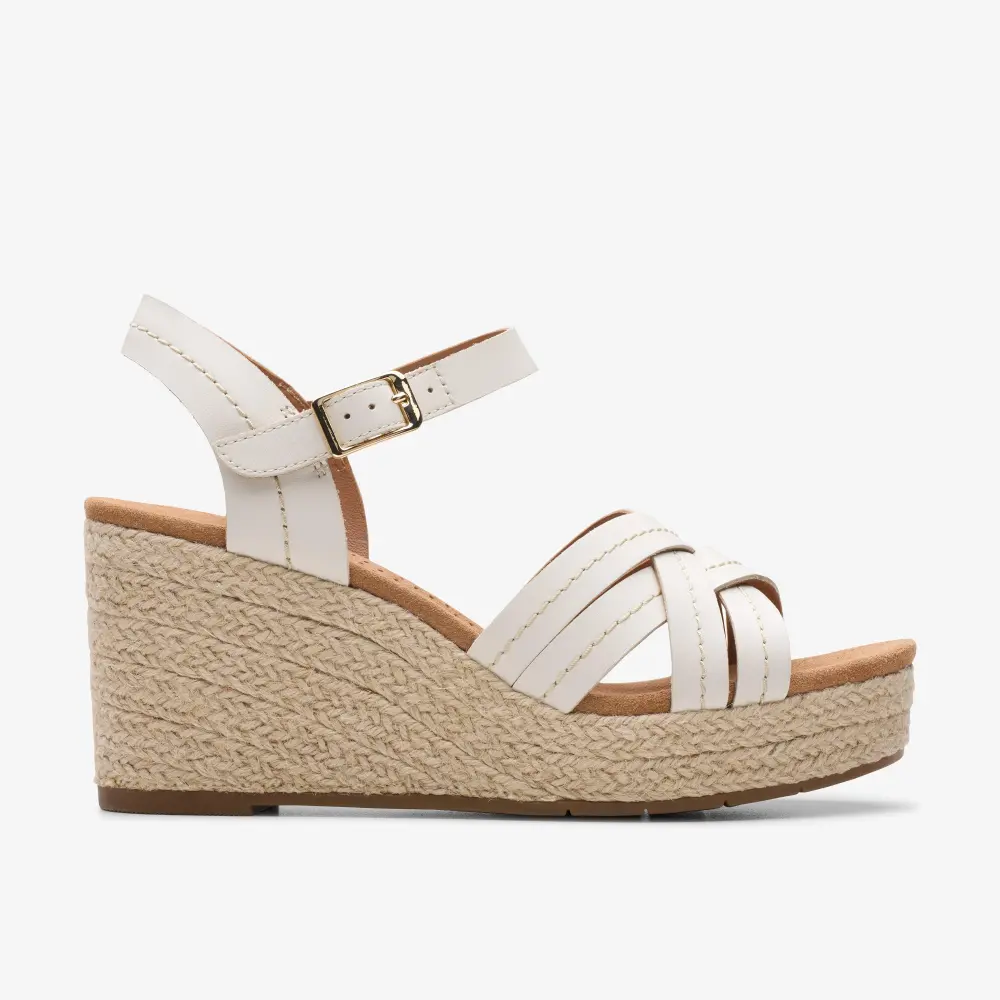 Women’s Sabina Strap Cream Leather Wedges online